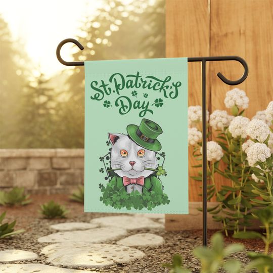 Discover St. Patrick's Day Cat Garden Flag