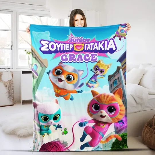 Discover Personalized Disney Junior SuperKittie Blanket SuperKitties Plush Fleece Blanket