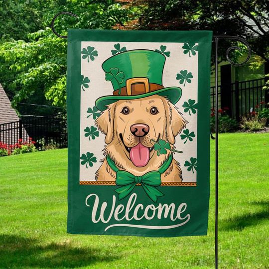 Discover St Patricks Day Shamrock Flag, Happy Saint Patricks Day, St Patty's Day, Lucky Day Garden Flag UNU221