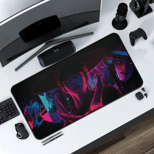 Discover Saja Boys Demons Desk Mat Aesthetic, Mouse Pad, Matching Desk Accessories - Kpop Huntryx - Demon Hunters - Kpop Hunters - SODA POP