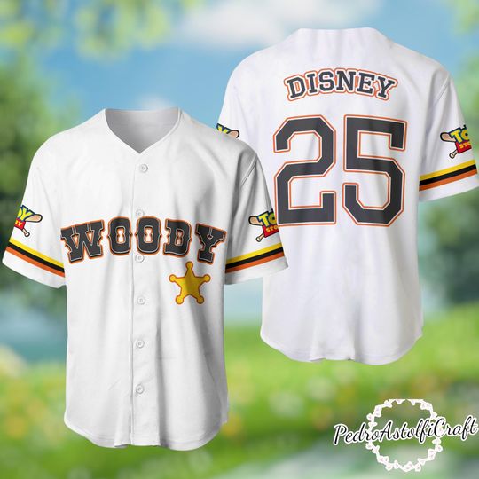 Discover Custom Toy Story Woody Baseball Jersey, Disney Woody Shirt, Personalized Name Number Jersey, Disney World Family Trip Outfit