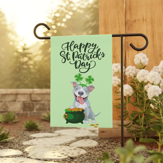 Discover Happy St. Patricks Day Dog Garden Flag