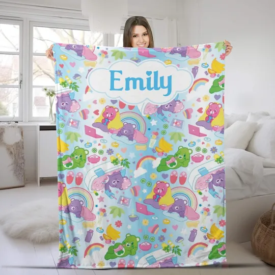 Discover Personalized Care Bears Plush Fleece blanket, Care Bears Fleece Blanket