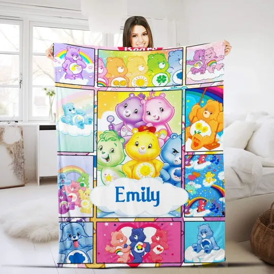 Discover Personalized Care Bears Plush Fleece Blanket, Care Bears Fleece Blanket