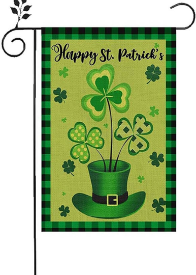 Discover St Patrick Shamrock Garden Flag Banner Vertical Double Sided,12 x 18 Inch Buffal JJE