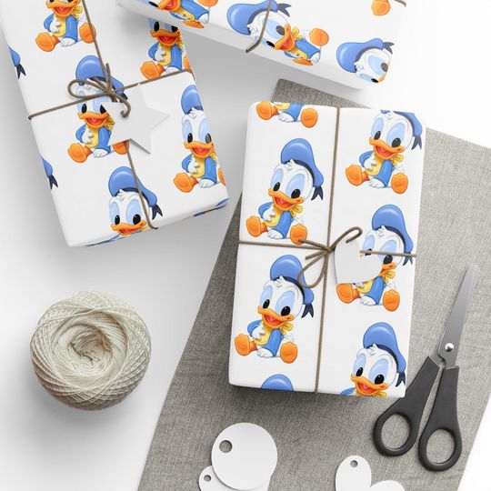 Discover Disney Baby Collection Baby Donald Duck Gift Wrap for Baby Showers and Kids' Birthdays