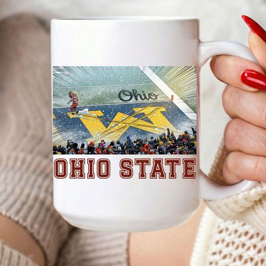 Discover Brutus Ohio State Snow Fan Football Mug, Brutus vs Michigan Game Day Mug, Funny Buckeyee OI Snow Mug, Ohio State Rivalry, Gift for Fans