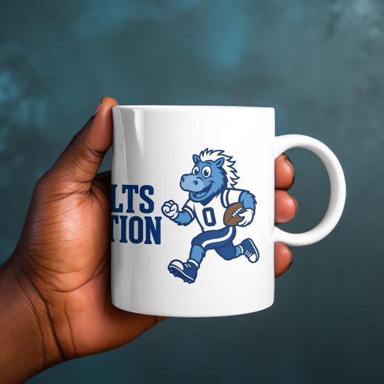 Colts Nation Mascot Coffee Mug | Fun Horse Football Mug | Game Day Colts Gift