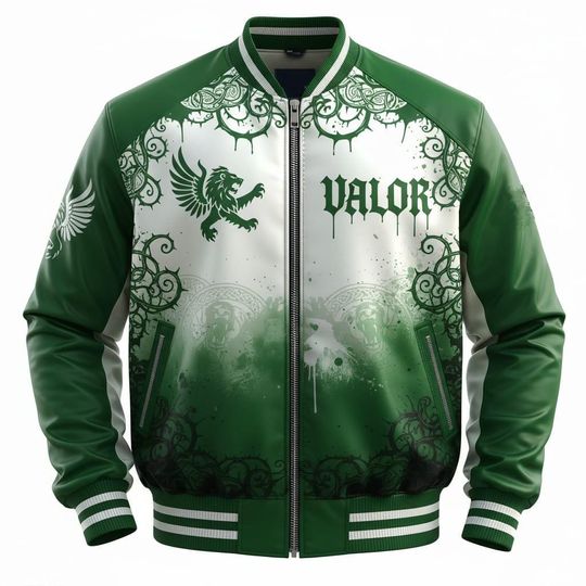 Discover Handmade Fleece Bomber Jacket  Sublimation Biker unique Varsity Graphic Lightweight Sports Jacket for Men
