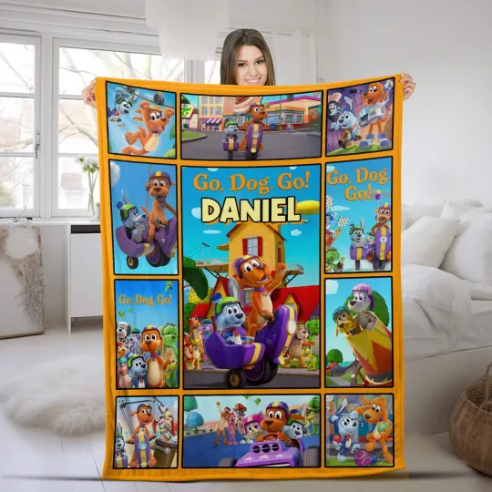 Discover Personalized Go Dog Go Blanket, Go Dog Go Blanket, Baby Blanket, Custom Blanket