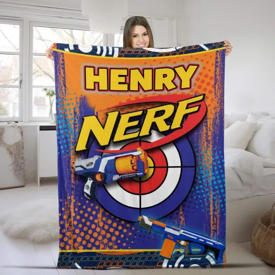 Discover Personalized Gamer Plush Fleece Blanket, Blanket for Video Game lover