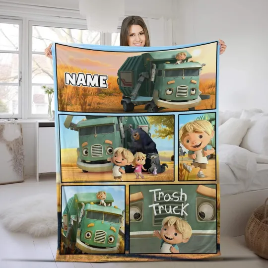 Discover Disney Trash Truck Blanket - Disney Lovers Plush Fleece Disney Gifts, Disneylan