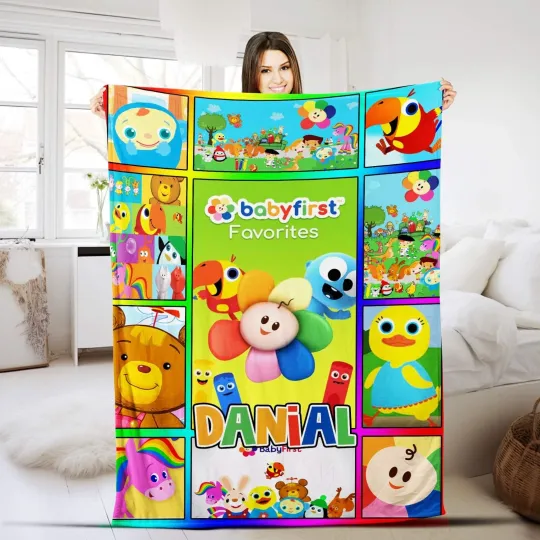 Discover Baby First TV Blanket, Personalized Baby First TV Velvet Blanket, Googoo Gaagaa