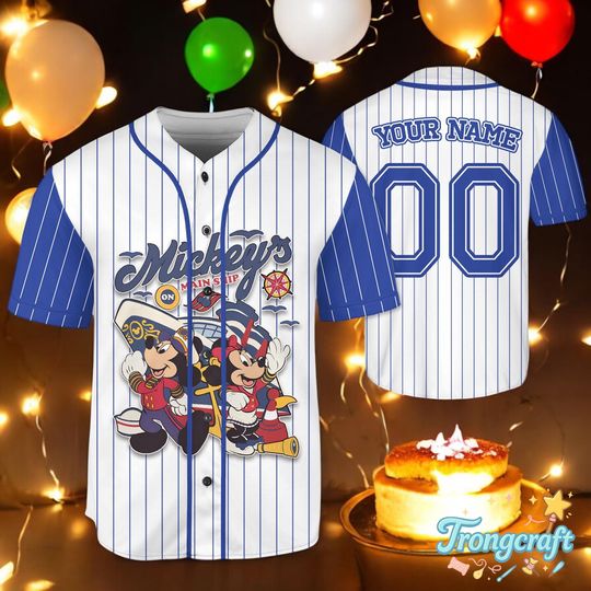 Discover Mickey Cruise Baseball Jersey, Personalized Disney Cruise Shirt, Custom Name Number Jersey, Family Matching Cruise Outfit Holiday Trip Shirt