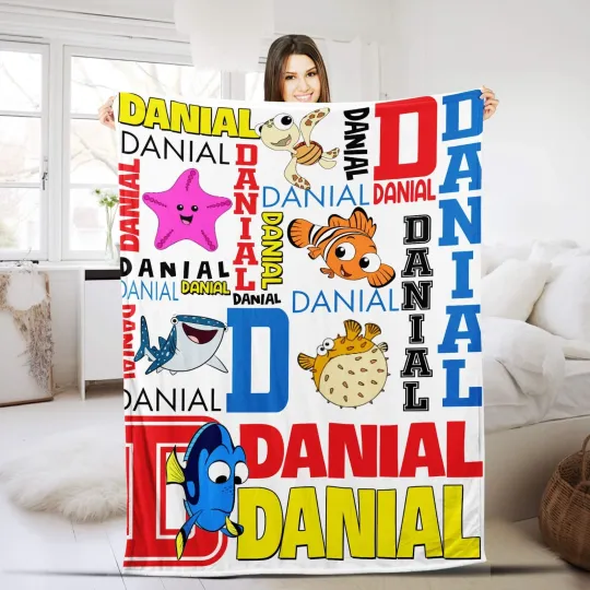 Discover Custom Name Blanket, Personalized Plush Fleece  Blanket, Personalized Gifts