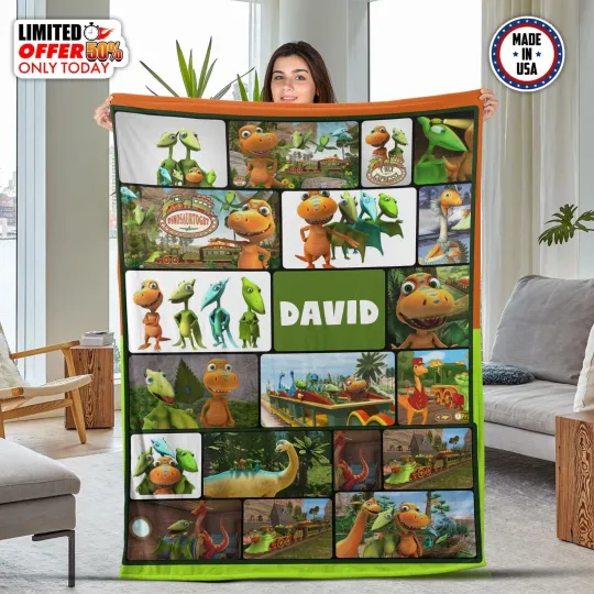 Discover Customized Dinosaur Train Plush Fleece Blanket, Dinosaur Train Birthday Party