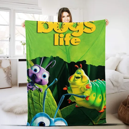 Discover Custom Name Plush Fleece  Blanket, Personalized A Bug's Life Blanket