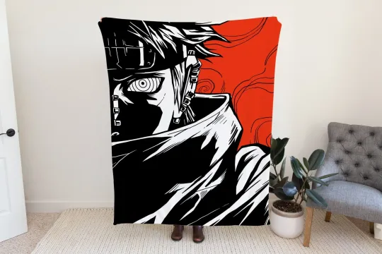 Discover Anime Rinnegan Ninja Blanket Anime Blanket & Manga Plush Fleece Blanket