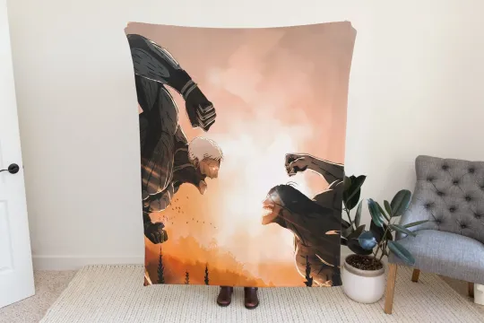 Discover Fighting Titans Anime Blanket Anime Blanket & Manga Plush Fleece Blanket