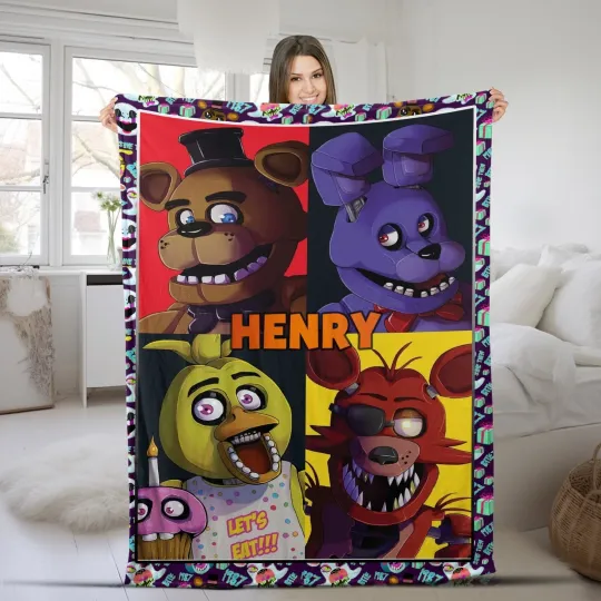 Customized Five Nights at Freddy's Blanket, FNAF Blanket, FNAF Baby Blanket
