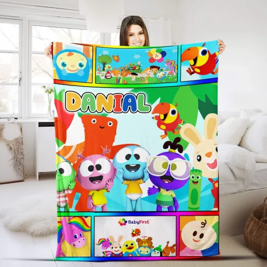 Discover Baby First TV Plush Fleece Blanket,Personalized Baby First TV Fleece Blanket