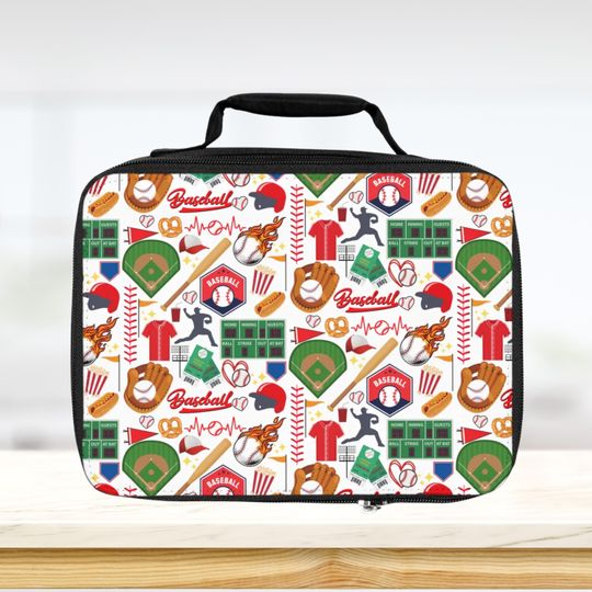Discover Baseball Lunch Box Back to School Book Bag Baseball Player Back to School Gift Summer Camp Lunch Bag Sports Theme Lunch Bag