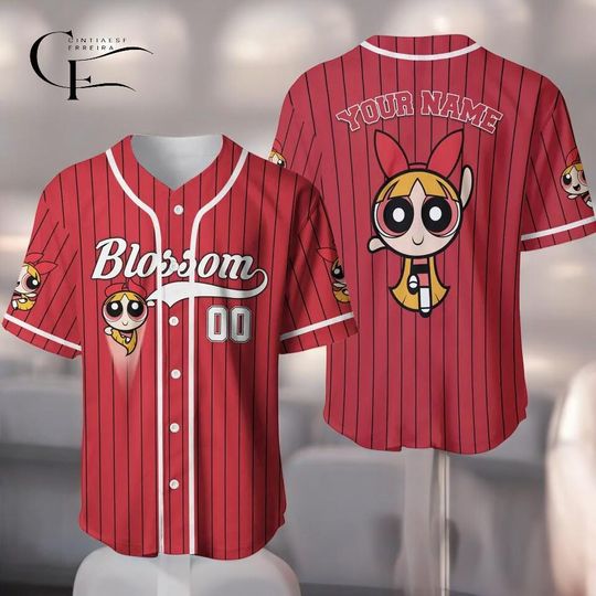 Discover Personalize Blossom Jersey, Power Puff Girls Baseball Shirt, The Powerpuff Girls Jersey