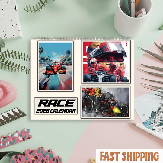 Discover Wall Calendar 2026 Racing Schedule Calendar, Grand Prix Race Wall Calendar, Home Office Decor