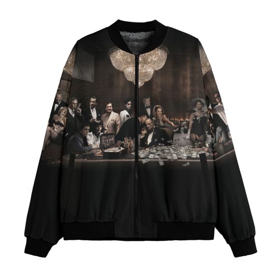 Godfather Pulp Fiction Fleece Bomber Jacket: Classic Movie Art Clothing
