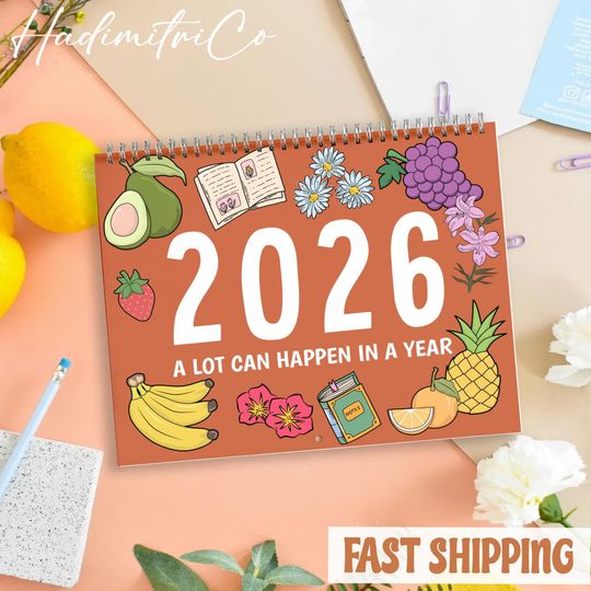 Discover A Lot Can Happen In Year Calendar 2026, Cute Aesthetic Wall Calendar