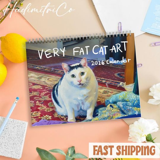 Discover Funny Very Fat Cat Calendar 2026, Cute Cat Lover Wall Calendar