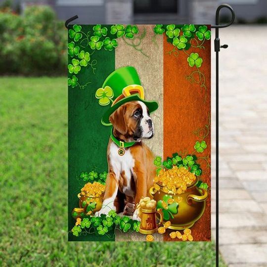 Discover Saint Patrick's Day Boxer Irish Flag Graden Flag FFLCCE ZZA