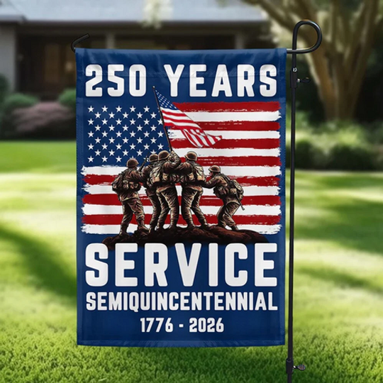 Discover 250th Anniversary Service Semiquincentennial Flag, Patriotic Outdoor Decor FFLCCE ZZA