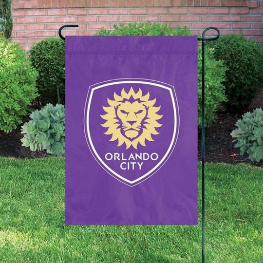 Discover Party Animal MLS Orlando City Soccer City Garden Flag Full Size 18x12.5 YYC