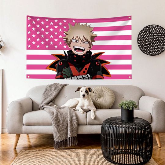Discover Home Decor Items Bakugo Katsuki Funny Flags Custom Wall Flag in Personal Design Bedrooms Room Y2k the Outdoor Decors Banners