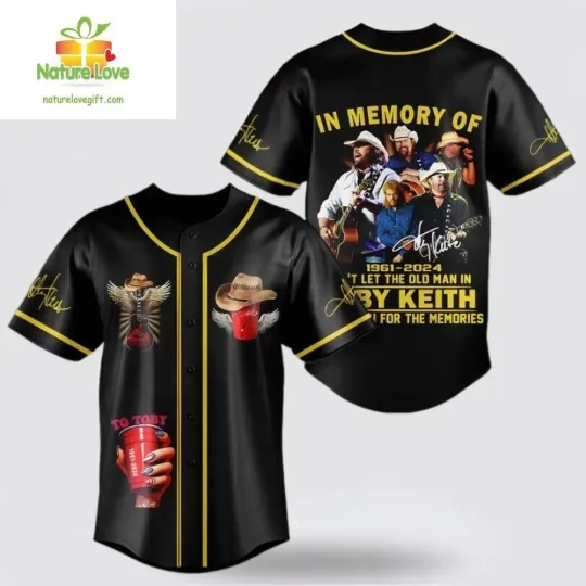 Toby Keith Baseball Jersey 3D Print Shirt For Fans