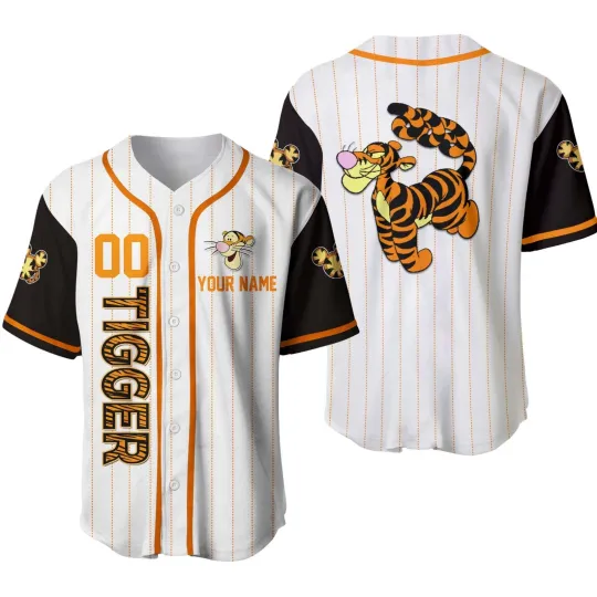 Discover Personalized Disney Tigger Baseball Jersey Unisex Adults S-5XL Lovers Gift