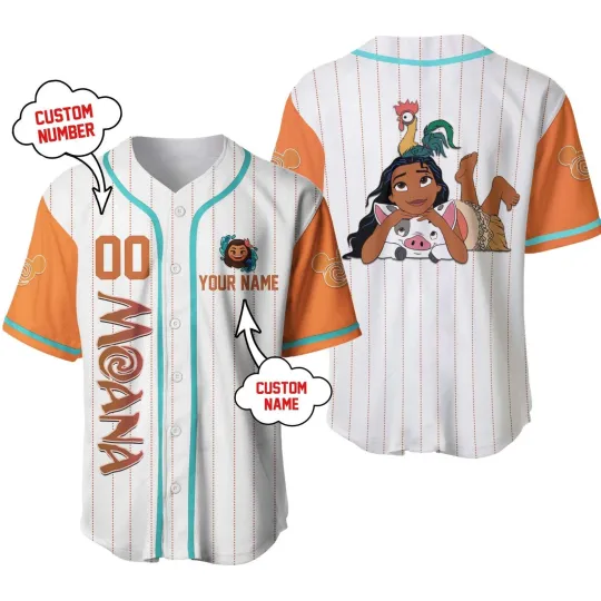 Discover Personalized Disney Moana Mauin Baseball Jersey Unisex Adults S-5XL Lovers Gift