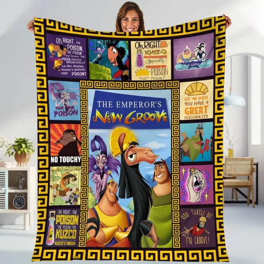 Discover Emperor's New Groove Plus Blanket Kuzco Yzma And Krock Fleece Blanket Disneyland