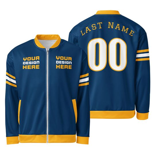 Discover Custom Unisex Varsity Bomber Jacket - Personalize with any color/text/design