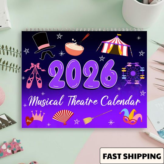Discover 2026 Broadway Calendar, Musical Theatre Calendar Stagey Gift