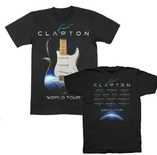 Eric Clapton World Tour 2026 Commemorative 2 Side T-shirts and