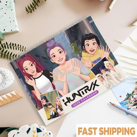 Discover 2026 Huntrix Girl Wall Calendar, KPOP Movie Monthly Planner, Gift for Girls