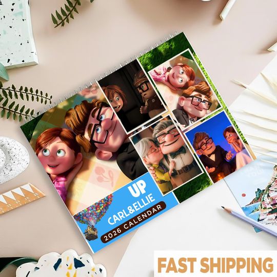 Discover 2026 UP Wall Calendar, Grandma Monthly Planner, Disney Gift for Mom, Dad, Valentine Gift