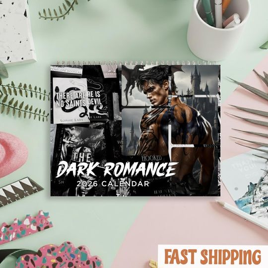 Dark Romance Book Boyfriend Calendar 2026, Romantasy Calendar, Booktok Calendar, Bookstagram Gift