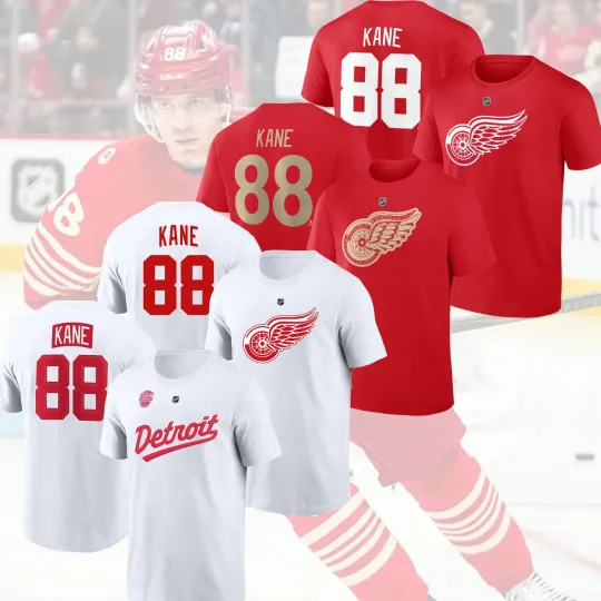Discover HOT ITEM! Patrick Kane #88 Detroit Red Wings 2025 Player Name & Number For Fans