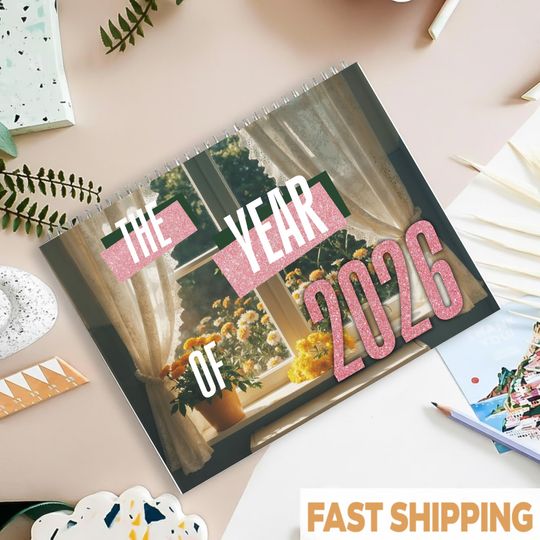 Discover The Year Of 2026 Wall Calendar, Motivations Quoets Monthly Planner