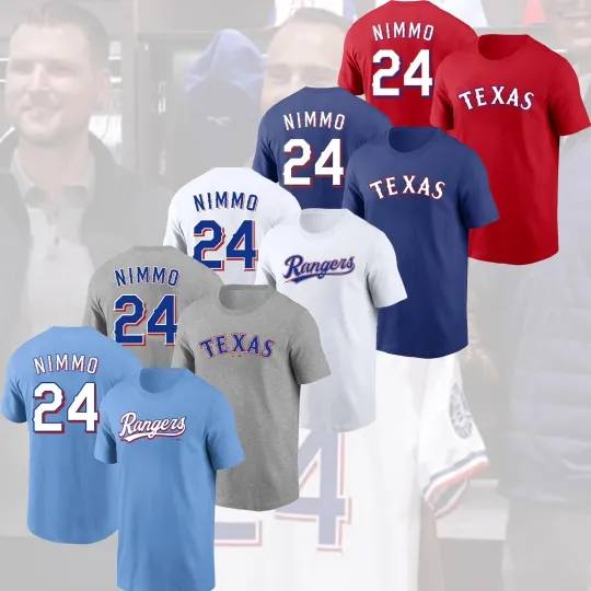 Brandon Nimmo #24 Texas Rangers 2025 Name & Number Gift For Fans