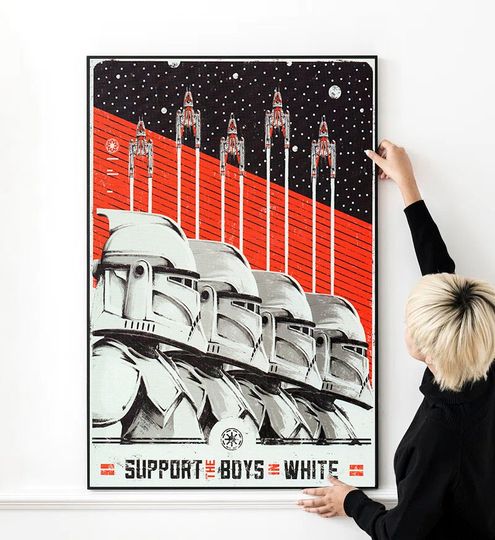 Star Wars Support the Boys in White Poster High Quality Wall Art Canvas Vertical Poster