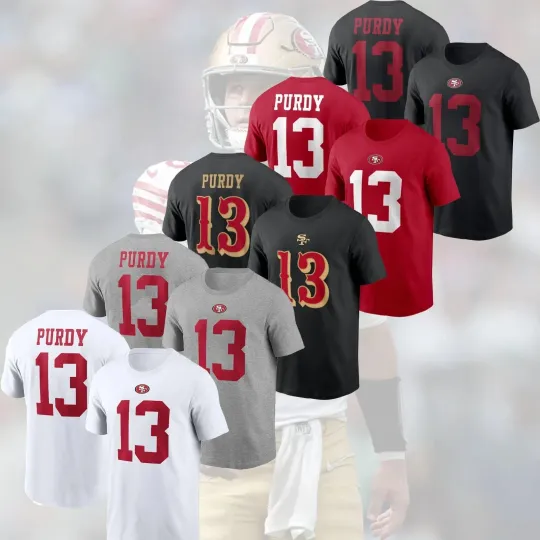 Brock Purdy #13 San Francisco Football 2025 Player Name & Number Fan Gift